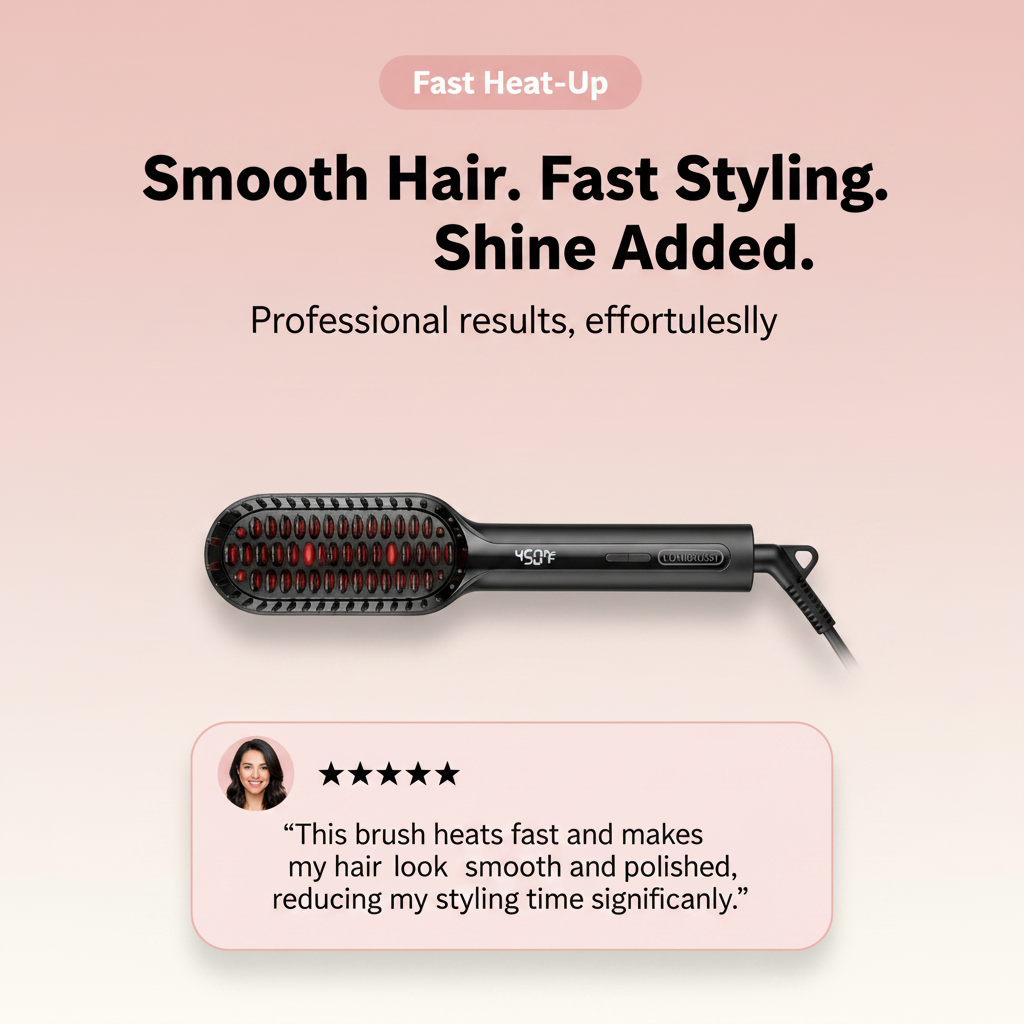 LumiBrush Hair Straightening Comb