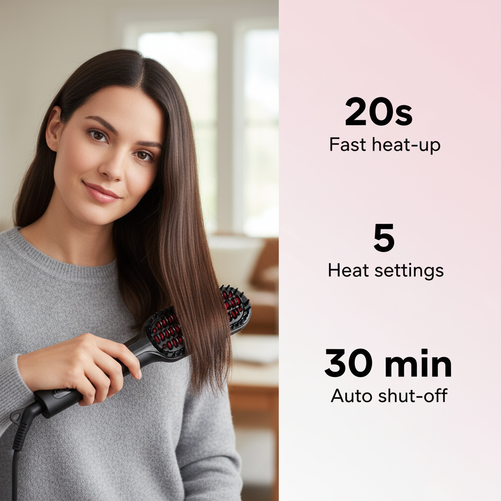 LumiBrush Hair Straightening Comb